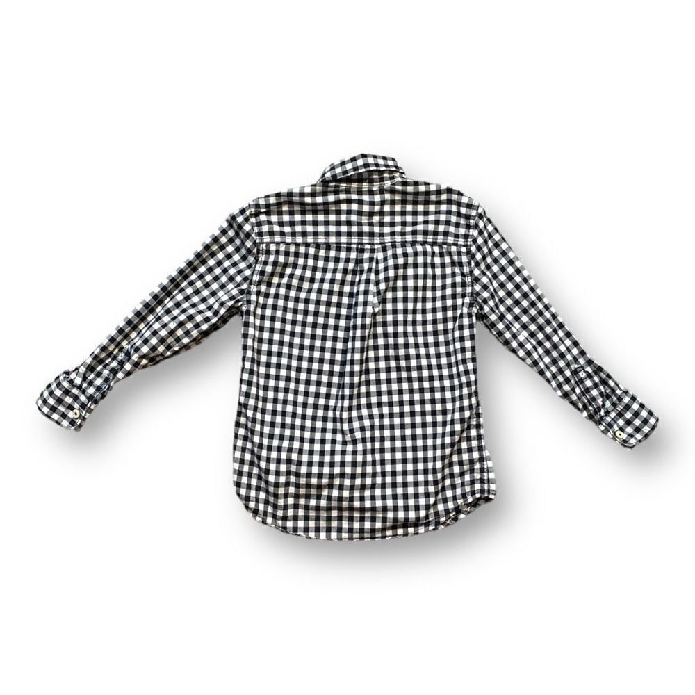 Tucker + Tate Shirt Black White Gingham Long Sleeve Collared Button Front 5 - Picture 2 of 8